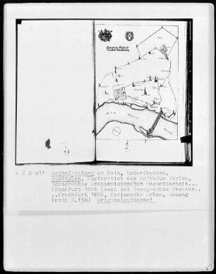 Stadtplan aus Topographia Archiepiscopatum Moguntinensis