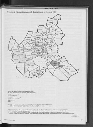 Wirtschaftsstrukturelle Stadtteiltypen in Hamburg 1987