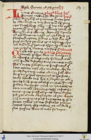 [85r - 87v] Epistolae Senecae ad Paulum et Pauli ad Senecam (quae vocantur).