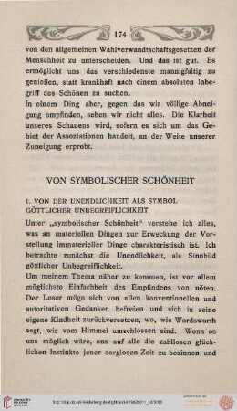 1. Von der Unendlichkeit als Symbol göttlicher Unbegreiflichkeit