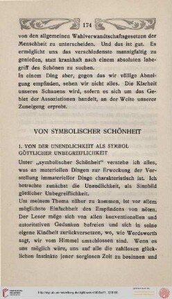 1. Von der Unendlichkeit als Symbol göttlicher Unbegreiflichkeit