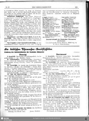 Die deutschen Uhrmacher-Berufsschulen (Fortsetzung)