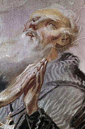 Die Heilige Dreifaltigkeit umgeben von den Heiligen Petrus, Paulus, Benedikt und Koloman sowie Moses und Aaron