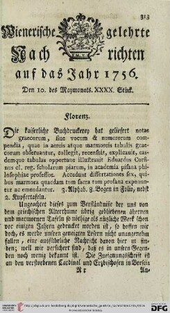 Den 10. des Maymonats. XXXX. Stück