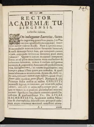 Rector Academiae Tubingensis