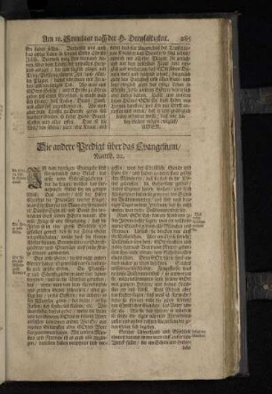 Die andere Predigt über das Evangelium/ Matth. 22.