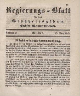 Nr. 3 : 25. März 1843