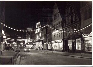Weihnachtsbeleuchtung. Detmold. Lange Straße