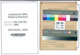 Entnazifizierung Jakob Schumacher , geb. 17.02.1908 (Kaufmann)