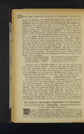 Die altfreien bäuerlichen Eigentümer im Herzogtum Schleswig.