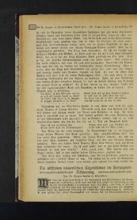 Die altfreien bäuerlichen Eigentümer im Herzogtum Schleswig.