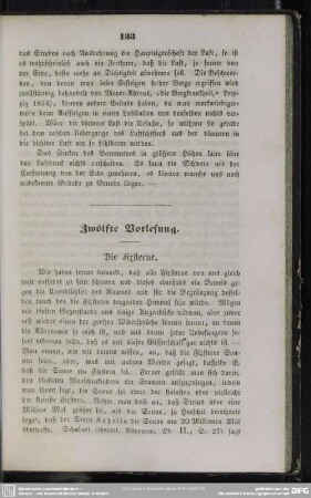 Zwölfte Vorlesung. Die Fixsterne