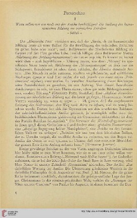 Presseschau