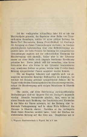 Ueber Sympathicus-Reflexe beim Frosch : Inaug. Diss.