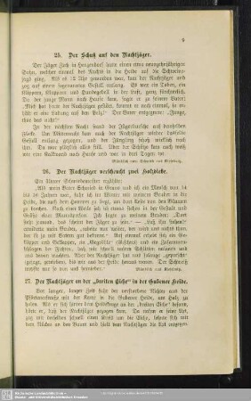 26. Der Nachtjäger verscheucht zwei Holzdiebe