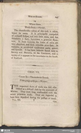 Chap. VII. Class II. - Transition Rocks. Uebergangs-gebirge