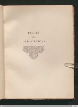 Plates and descriptions