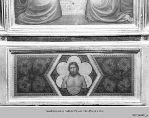 Marienkrönung mit Engeln und Heiligen : Schmerzensmann und vier Heilige : Schmerzensmann