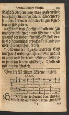 Von der Heiligen Dreyeinigkeit.