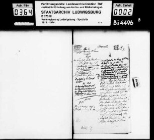 Aufnahme des Hofkapellmeisters Lindpaintner und seiner Frau in das württ. Staats- und Stuttgarter Ortsbürgerrecht