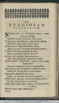 Ad Studiosam Iuventutem