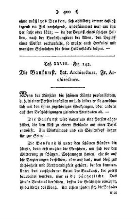 ¬Die¬ Baukunst : Taf. XXVIII, Fig 142