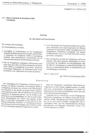 Drucksachen 6301-6676: Anträge, Anfragen, Gesetzentwürfe