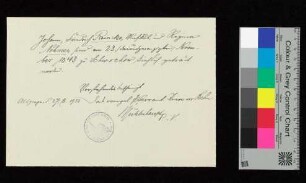 Trauung Johann Friedrich Reinke, Musikant und Regina Nehmer am 23.11.1843