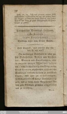 33ste Lection. (13te Fortsetzung.) Christliche Lehre vom Sohne Gottes.