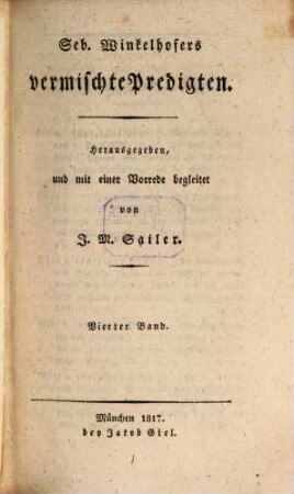 Seb. Winkelhofers Predigten über die Apostelgeschichte. 2