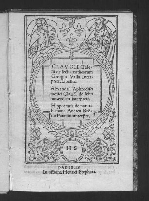 Claudii Galeni De Sectis medicorum