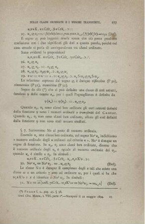 Sulle classi ordinate e i numeri transfiniti.