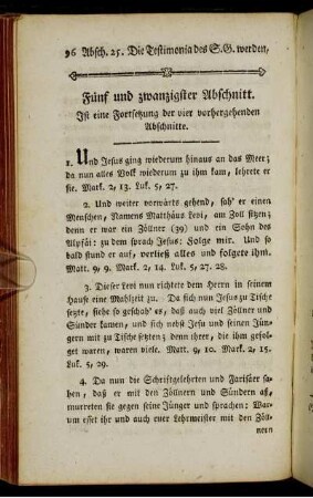 Fünf und zwanzigster Abschnitt. - Dreissigster Abschnitt.