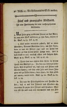 Fünf und zwanzigster Abschnitt. - Dreissigster Abschnitt.