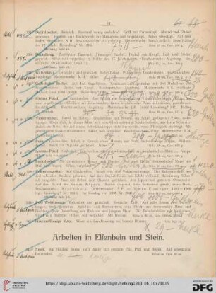 Arbeiten in Elfenbein und Stein (Nr. 341-374)