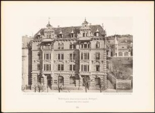 Wohnhaus Hohenheimer Straße, Stuttgart: Ansicht (aus: Moderne Neubauten, 1.Jg., 1894, hrsg. W. Kick)