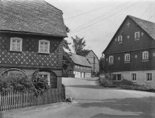 Obercunnersdorf. Blick auf die Dorfstraße