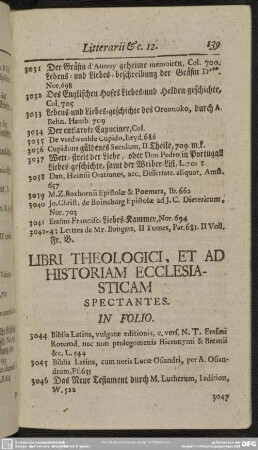 Libri Theologici, Et Ad Historiam Ecclesiasticam Spectantes