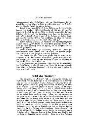 Bibel oder Schulbibel?