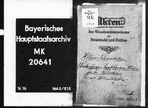 Empfehlung und Anschaffung etc. von Werken für die Bibliotheken der Mittelschulen (Lehrer- und Schülerbibliotheken).
