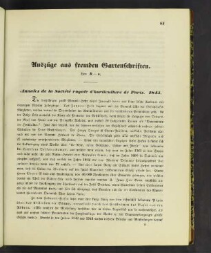 Auszüge aus fremden Gartenschriften.