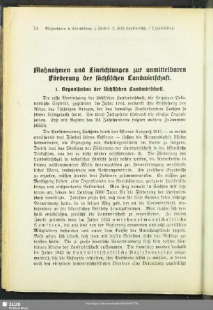Maßnahmen und Einrichtungen zur unmittelbaren Förderung der sächsischen Landwirtschaft