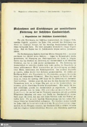 Maßnahmen und Einrichtungen zur unmittelbaren Förderung der sächsischen Landwirtschaft
