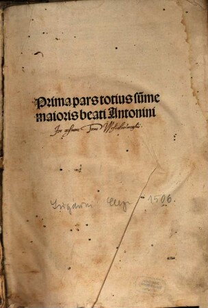 Repertoriu[m] totius summe beati Antonini archiepiscopi Florentini ordinis predicatorum, [1]