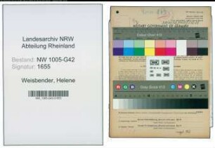 Entnazifizierung Helene Weisbender , geb. 04.06.1902 (Friseuse)