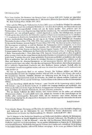 227 [Rezension] Surchat, Pierre Louis, Die Nuntiatur von Ranuccio Scotti in Luzern