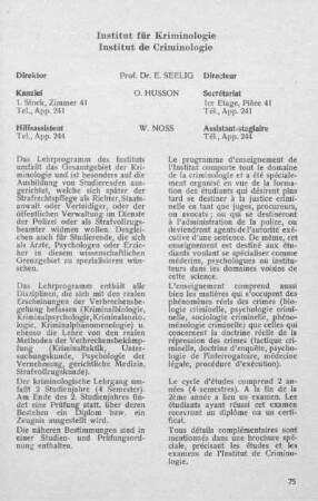 Institut für Kriminologie