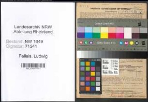 Entnazifizierung Ludwig Fallais , geb. 12.09.1886 (Kaufmann)