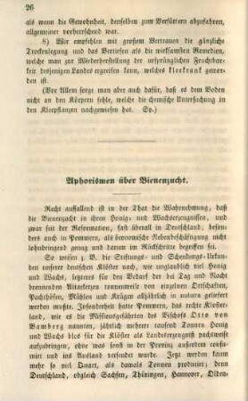 Aphorismen über Bienenzucht.