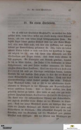10. An einem Sterbebette